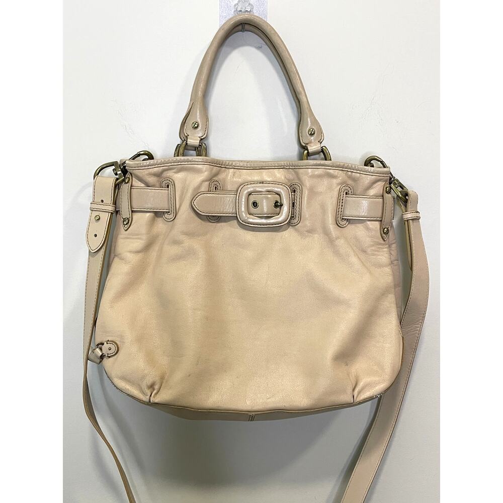 Cole Haan Beige Convertible Soft Leather Shoulder / Handbag